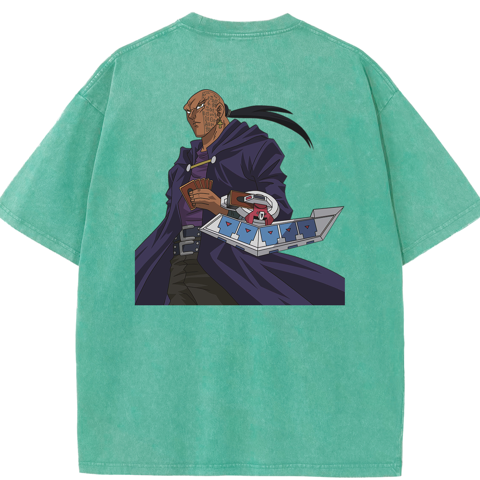 （画像用） 遊☆戯☆王 Yu-Gi-Oh! 綿100% ヴィンテージ風 半袖Tシャツ（背面プリント）
